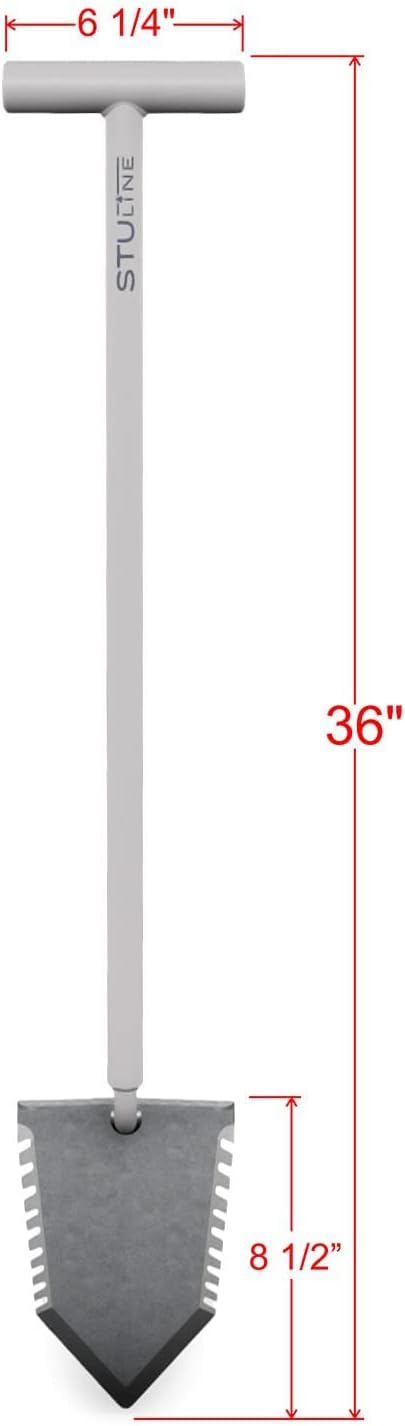 StuLine Signature Series 36" White T-Handle Premium Shovel by Kellyco (Shovel)