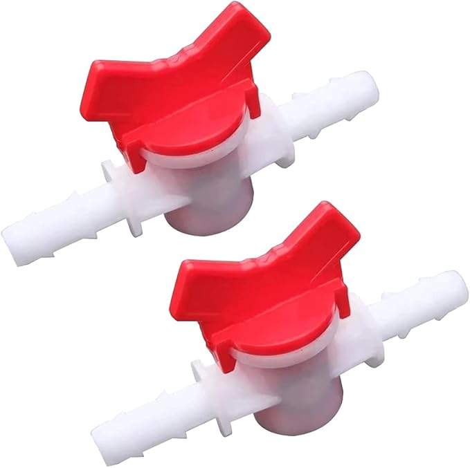 5/8“ Hose Barbed Ball Valve Drip Irrigation Ball Valve Shut Off Switch for Drip Irrigation and Aquariums（Pack of 2）