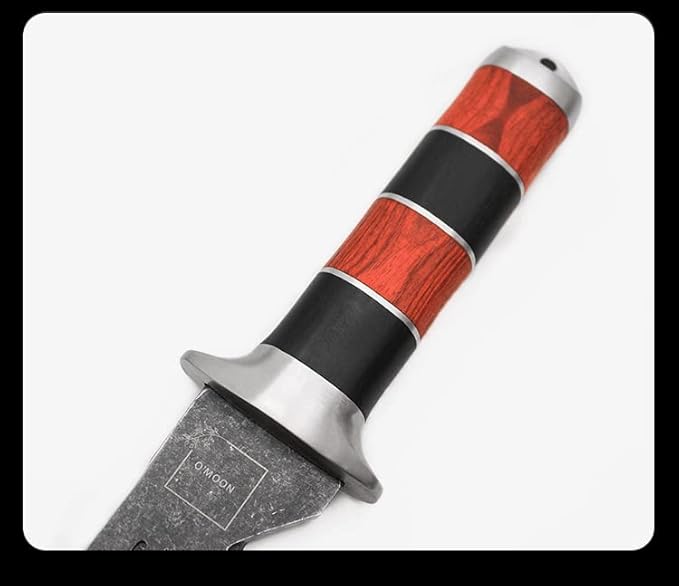 Professional Garden Knife / with Thicker Leather Sheath, Stainless Steel Blade, for Weeding, Digging, Pruning and Cultivating / with Beautiful Packaging, Black (CY98)