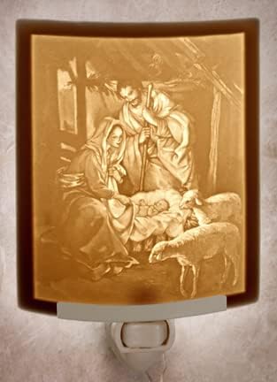 Nativity - Translucent Porcelain Lithophane Christmas Night Light