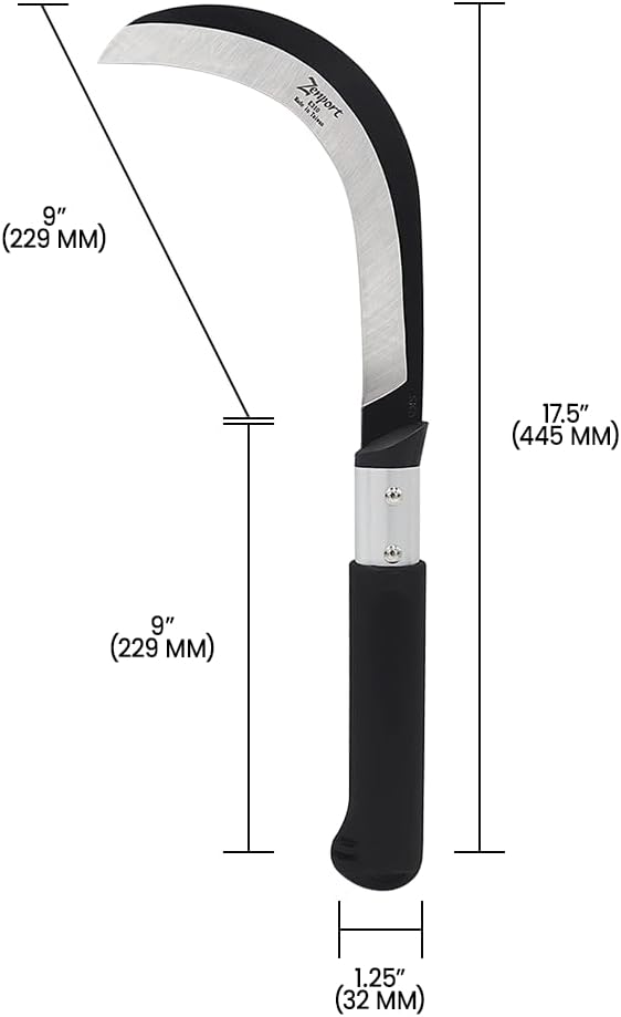 Zenport K310 K10 Harvest Sickle, Carbon Steel Blade/Aluminum Handle (Pack of 12)