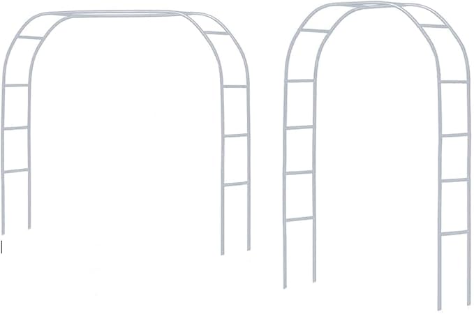 Tytroy Reconfigurable & Easy-to-Assemble Metal Outdoor & Indoor 7'6" Garden or Wedding Arch Arbor for Wedding Bridal Party Elegant Decorations & Garden Climbing Plants Vines (White 1PC)