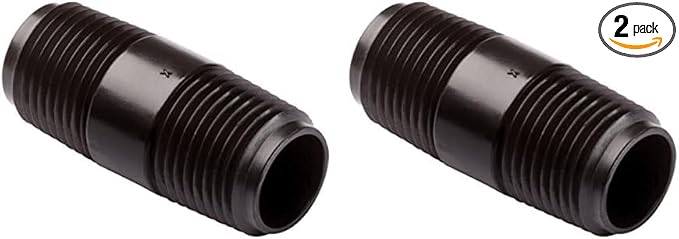 Rain Bird RISER2 PVC Spray Head Riser, 1/2" Male Pipe Thread x 1/2" Male Pipe Thread, 2" Length (Pack of 2)
