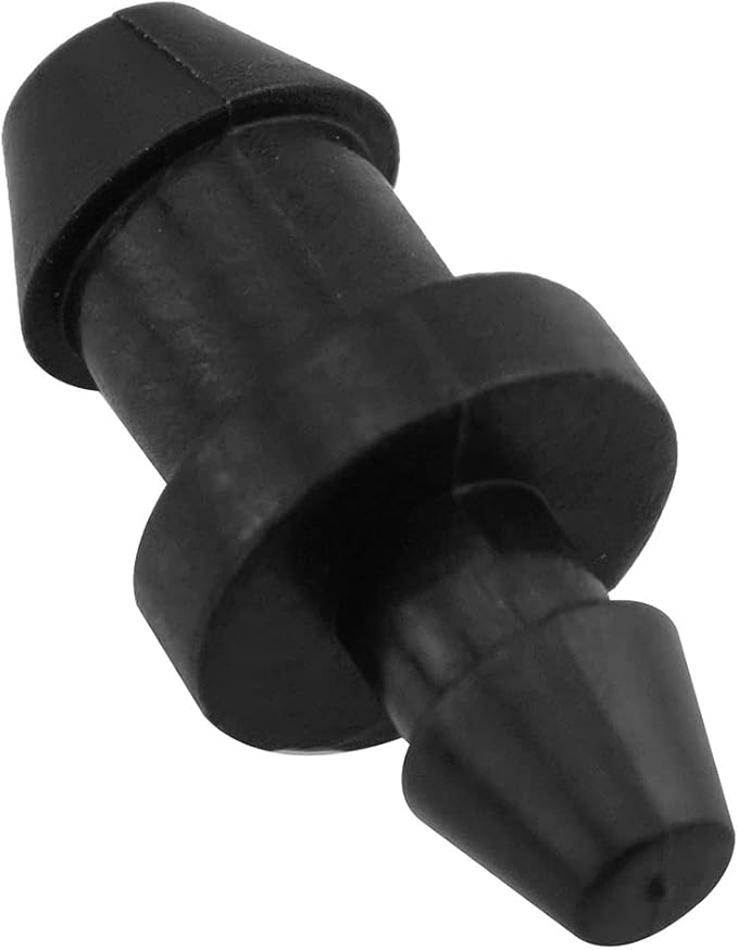 50pcs 1/4" Drip Tubing End Plugs for Home Garden Sprinkler Systems Drip Fitting, Double Barbed Goof Plugs for Drip Irrigation Drip Line Plug