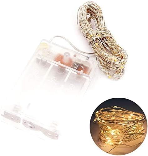 Morning View Vintage Metal Angel Garden Statue with Heart Handbag for Indoor Outdoor Yard Lawn Patio Art Decor with LED Lights String(Style B)