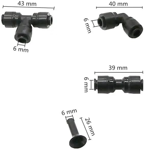 20 Pack Quick-Connect 1/4" Drip Irrigation Tee Connectors, New Elbow Coupling Fittings for 1/4 Inch Irrigation Tubing, Drip Kit (Elbow - 20 Pack)