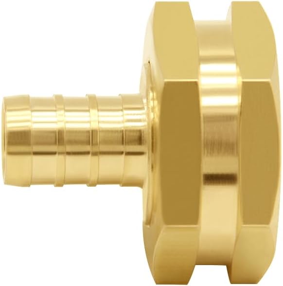 Joywayus 1/2" PEX Barb x 3/4" GHT Thread Swivel Hex Brass Garden Water Hose Pipe Connector Fittings for House/Boat/Lawn/Power Wash/Irrigation