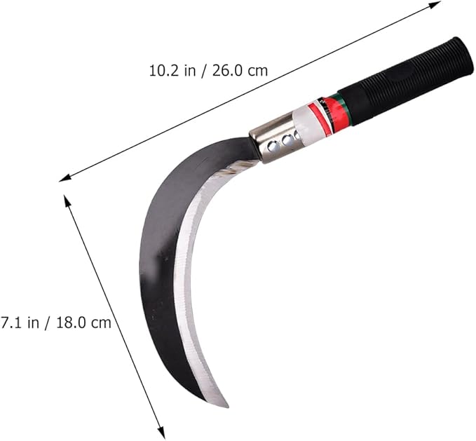 GANAZONO 2pcs Crescent Sickle Gardening Sickle Reaping Hook Grass Sickle Gardening Tool Harvest Sickle Weeding Sickle Tree Cutter Chopping Tool Weeding Tool Manual Weeder Manganese Steel