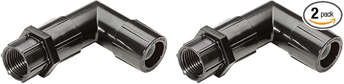Rain Bird EAFPT-1S Drip Irrigation Elbow Adapter, 1/2" Female Pipe Thread x Easy Fit Universal Fitting, Fits All 1/2" and 5/8" Drip Tubing (Pack of 2)