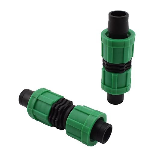 Drip Irrigation Straight Fittings Universal Barbed Locking Butt Joint Connectors for 16-17mm Drip Tape Tubing Sprinkler System [8PCS, Green]