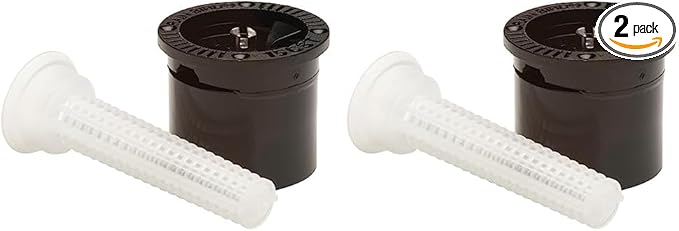 Rain Bird 15CSTC1 Center Strip Pattern Spray Nozzle, Adjustable 3' x 20' - 4' x 30' Spray Distance (Pack of 2), Black