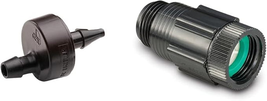 Rain Bird 30-Pack 1 GPH Drip Emitters and 25 PSI 3/4" Drip Irrigation Pressure Regulator