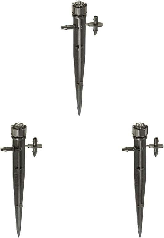 Rain Bird MUF-SPK4S Drip Irrigation Micro-Umbrella Bubbler on Stake, 360° Full Circle Pattern, 0-3' Spray Distance, 12-Pack