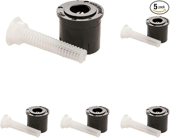Rain Bird 15FC1 Spray Nozzle, 360° Full Circle Pattern, 8' - 15' Spray Distance (Pack of 5)