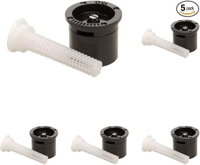 Rain Bird 15QC1 Spray Nozzle, 90° Quarter Circle Pattern, 8' - 15' Spray Distance (Pack of 5)