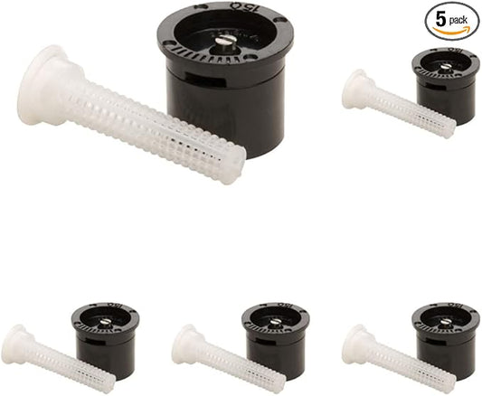 Rain Bird 15QC1 Spray Nozzle, 90° Quarter Circle Pattern, 8' - 15' Spray Distance (Pack of 5)