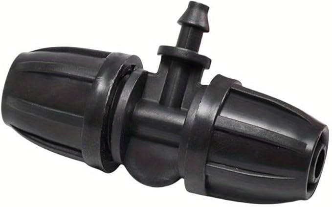 10PCS 5/16 Inch Irrigation Fittings Barbed Tee Connectors For (5/16" ID X0.43-0.47" OD) 11-12mm PE Drip Tubing Pipe Barbed Tee Connectors (BLACK)