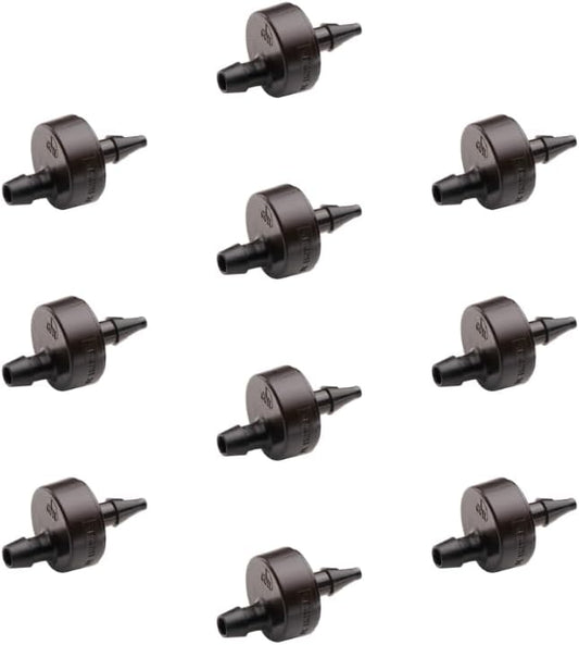 Rain Bird CVD1010PKXS Drip Irrigation Dripper/Emitter with Built-In Check Valve, 1 Gallon Per Hour, 10-Pack