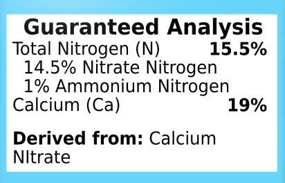Mega Crop 2 Part B 15.5-0-0 Hydroponic Soil Fertilizer for Plants Calcium Nitrate