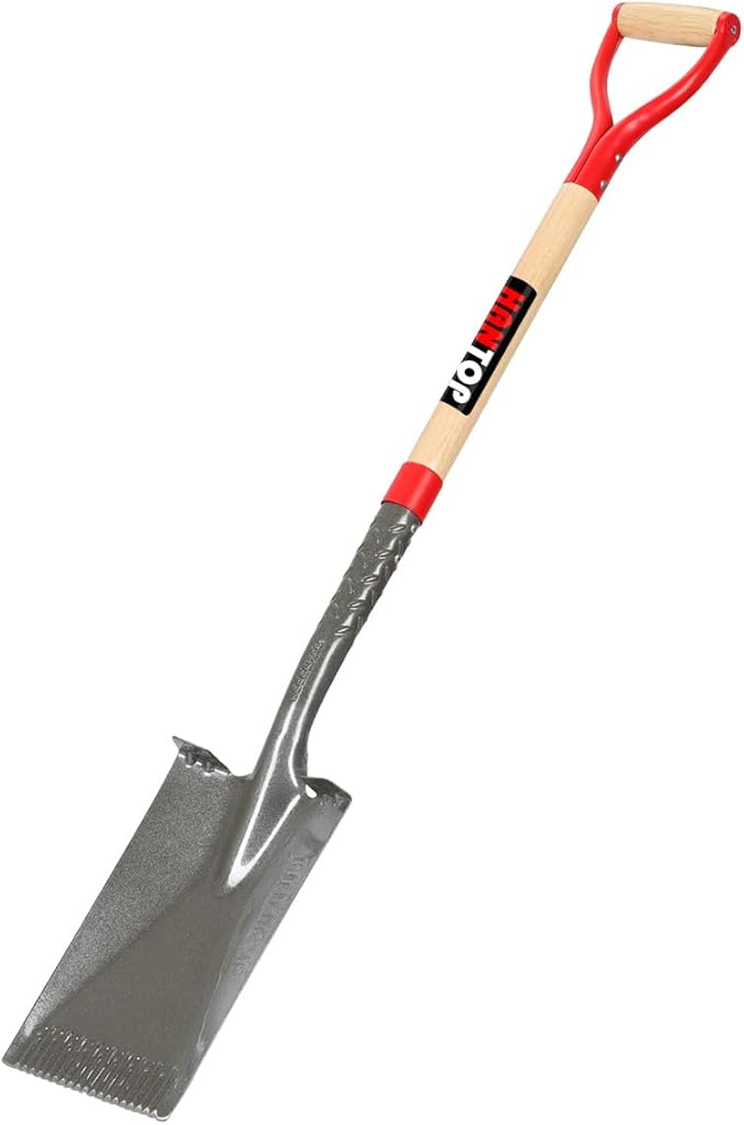 Flat Shovel Garden Spade Shovel Trenching Shovel Square Point Shovel for Digging Gardening Planting Edging, 43 inches
