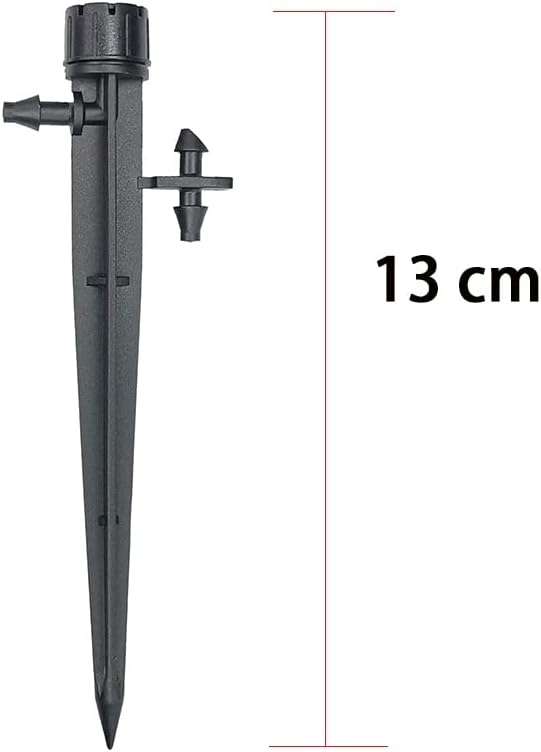 50 Pcs 360 Degree Adjustable Wate Flow Irrigation Drippers on Stake Emitters