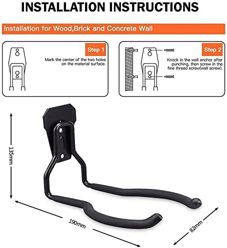 2Pcs Leaf Blower Hanger for Garage, Leaf Blower Rack for Garage, Leaf Blower Hanger for Wall, Leaf Blower Hooks for Garage, Perfect for Garage Wall Tool Organizers and Storage, No Blower (U-Type)