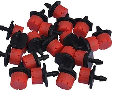 50PCS Adjustable Irrigation Drippers Sprinklers 1/4 Inch Emitters Drip Watering System for Vegetable Gardens, Flower beds, Lawn, Herbs Gardens