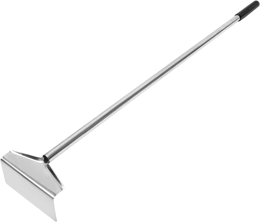 Coal Rake Grill Ash Tool, BBQ Charcoal Stainless Steel Rake for Pizza Oven - 32 Inches