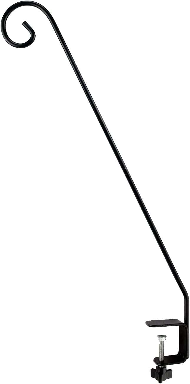 MIXXIDEA Heavy Duty Deck Rail Pole Deck Hook, Extensible and Adjustable Deck Hook for Hanging Bird Feeder, Plants, Suet Baskets,Wind Chimes,Lanterns