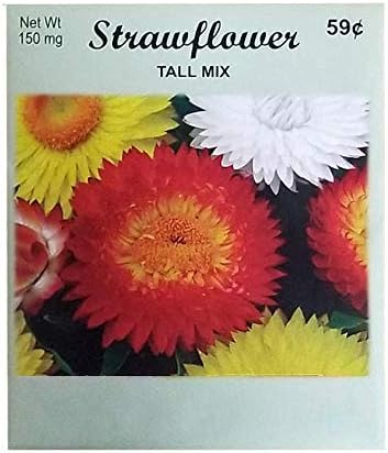 Set of 50 Flower Seed Packets! Flower Seeds in Bulk (50, Strawflower)