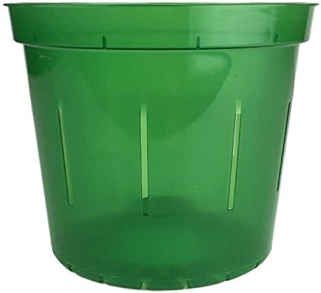 rePotme 6 inch Orchid Pot 3 Pack - Slotted Orchid Pots with Holes for Repotting (Green Emerald)