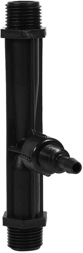 Wytino Fertilizer Injector Tube, Irrigation Venturi Fertilizer Injector 1/2" 3/4” 1” Inch Garden Fertilizer Mixer Injector, Agriculture Device Plastic, Black(1/2 inch)