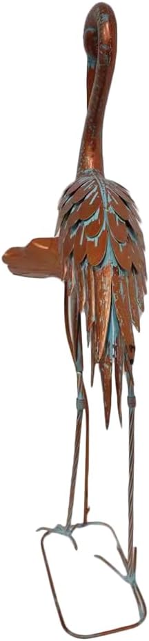 Crane Statue Metal Crane Sculpture Garden Decoration Metal Yard Art for Patio Lawn Backyard Outdoor Decoration