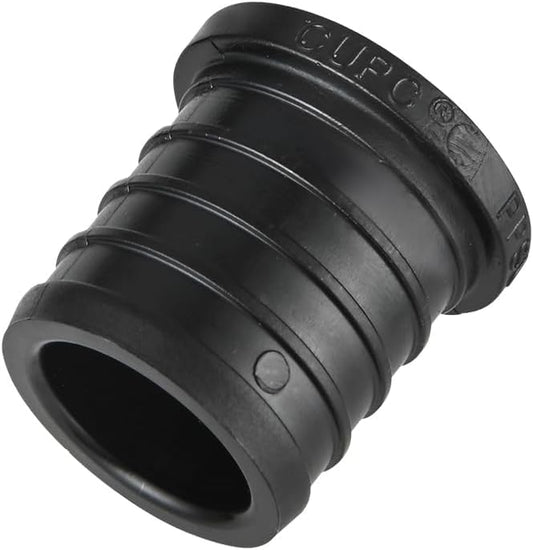 100-Pack EFIELD Pex Fittings Poly PPSU Barb Crimp 1-inch Plug (End Cap) For Pex Tubing, ASTM F2159