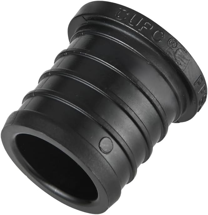 50-Pack EFIELD Pex Fittings Poly PPSU Barb Crimp 1-inch Plug (End Cap) For Pex Tubing, ASTM F2159