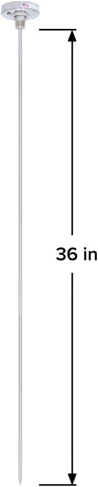 REOTEMP Heavy Duty Compost Thermometer - Fahrenheit and Celsius (36 Inch Stem), Made in The USA