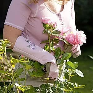 Rose Pruning Gloves Thorn Proof, Embroidery Leather Gardening Gloves with Extra Long Forearm Protection