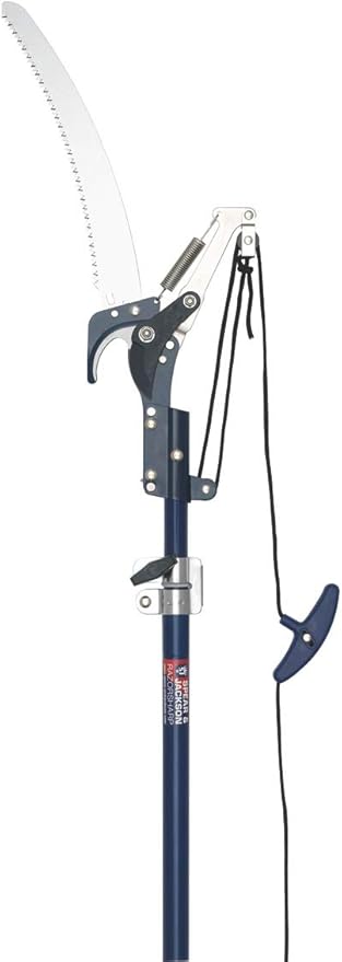 Spear & Jackson 4930FZ Razorsharp Telescopic Tree Pruner, Extendable Pole Handle for Removing High Branches, Sharp Saw Blade for Cutting Thick Limbs and Powerful Pull Cord Lopper for Light Trimming