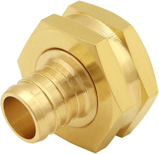 Joywayus 3/4" PEX Barb x 3/4" Female GHT Thread Swivel Hex Brass Garden Water Hose Pipe Connector Fittings for House/Boat/Lawn/Power Wash/Irrigation