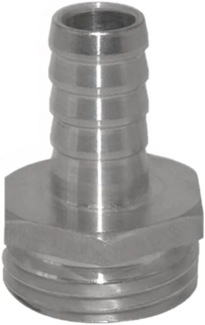 Stainless 3/8" Hose Barb x 3/4" Male GHT Garden Water Hose Connector Repair Fitting for Boat Lawn Power Wash Irrigation