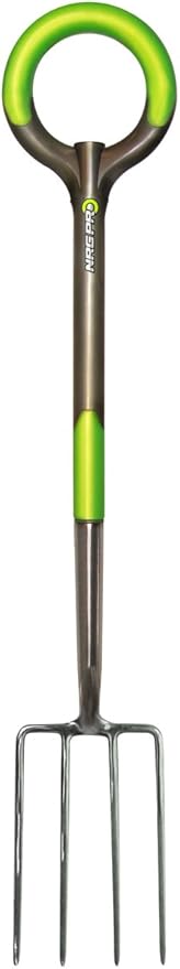 Radius Garden 203 PRO Garden Stainless Steel Digging Fork, One Size, Original Green