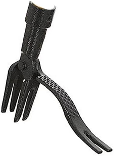 Stand Up Weed Puller Tool with Long Handle, 3-Section Bamboo Construction & 4-Claw Steel Head Design, Easily Remove Weeds Without Kneeling