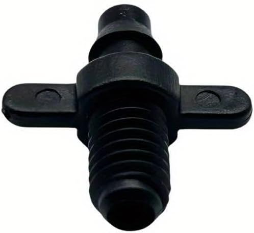 50Pcs Barb Tubing Coupling Adapter Thread (1/4") x Barb 1/4" Drip Micro Irrigation Threaded With Barb 1/4-Inch Coupling (BLACK)