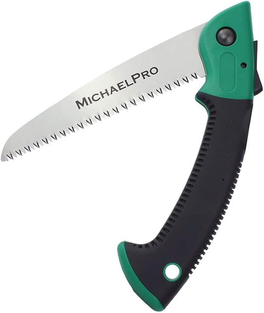 MichaelPro MP010024 Folding Hand Saw, Pruning Saw | 7” Rugged Blade Hand Saw with Non-Slip Grip for Tree Pruning, Camping, Gardening, Hunting. Cutting Wood, PVC