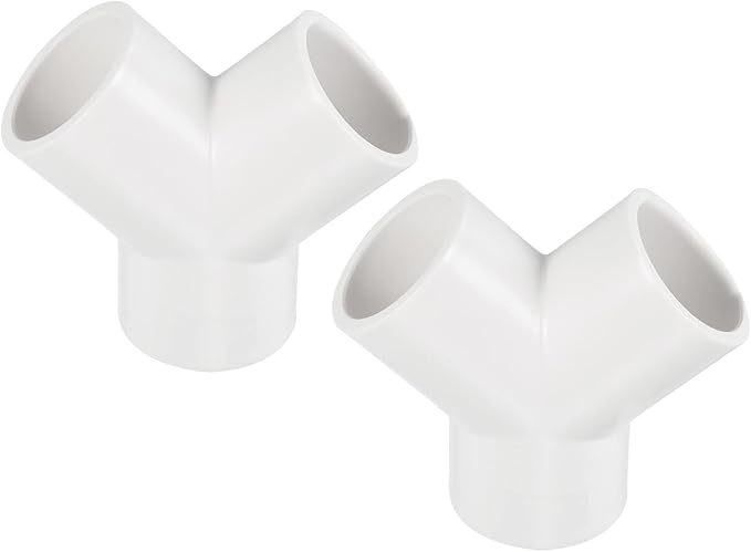PATIKIL 25mm PVC Pipe Fittings, 1 Pack 3 Way Y Shape Water Tubing Joint Connectors Adapters Union for Garden Irrigation Home Aquarium