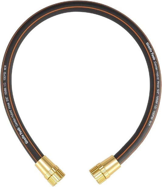 Giraffe Tools Leader Hose 2ft x 5/8", Short Water Hose Heavy Duty for Hose Reel, Lightweight, Flexible with Double Female Fittings