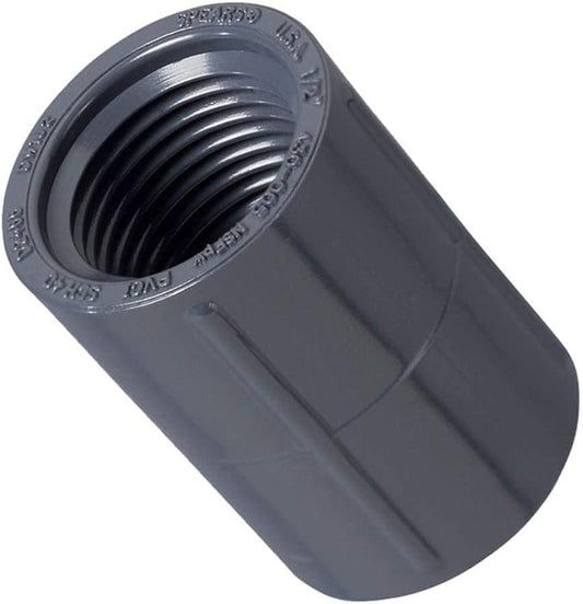 20 Pack - Orbit 1/2 Inch Female Thread PVC Coupling for Sprinkler Pipe