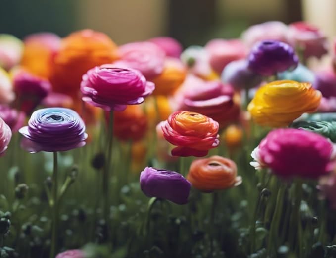 Mixed Peony Ranunculus Bulbs- Persian Buttercup -10 Corms Bulbs Flowering Blooms Perennial Bulbous Root Garden Plant (Purple)