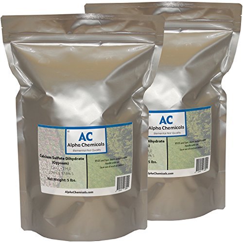 Alpha Chemicals Calcium Sulfate Dihydrate - Gypsum - CaSO4*2H2O - 10 Pounds