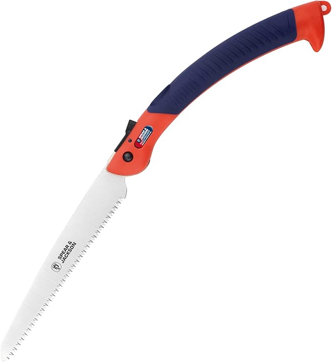 Spear & Jackson 4948PS Razorsharp 12inch Large Folding Pruning Saw, red & blue